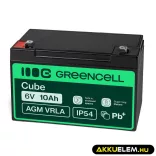 GreenCell AGM VRLA 6V 10Ah zselés akkumulátor - GreenCell