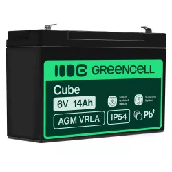 GreenCell AGM VRLA 6V 14Ah akkumulátor riasztókhoz