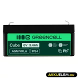 GreenCell AGM VRLA 6V 3.4Ah zselés akkumulátor - GreenCell
