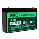 GreenCell AGM VRLA 6V 7.2Ah zselés akkumulátor - GreenCell