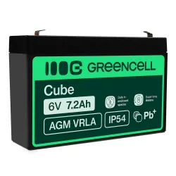 GreenCell AGM VRLA 6V 7.2Ah akkumulátor riasztókhoz