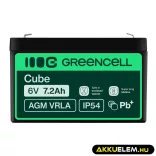 GreenCell AGM VRLA 6V 7.2Ah zselés akkumulátor - GreenCell