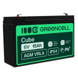 GreenCell AGM VRLA 6V 15Ah zselés akkumulátor - GreenCell