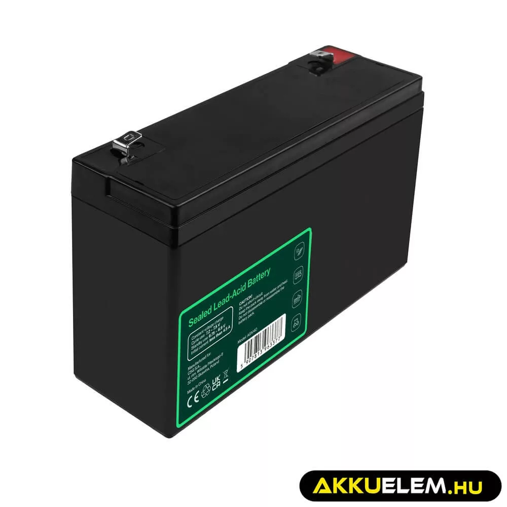 GreenCell AGM VRLA 6V 15Ah akkumulátor riasztókhoz