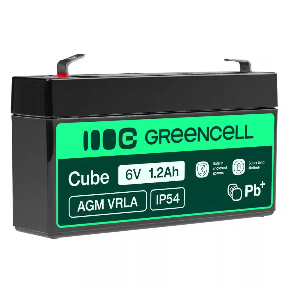 GreenCell AGM VRLA 6V 1.2Ah akkumulátor riasztókhoz GreenCell AGM VRLA 6V 1.2Ah akkumulátor riasztókhoz