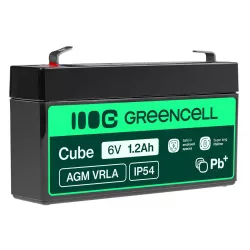 GreenCell AGM VRLA 6V 1.2Ah akkumulátor riasztókhoz