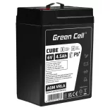 GreenCell CUBE AGM IP54 6V 4Ah VRLA akkumulátor Gel Deep Cycle robogókhoz fűnyírókhoz hajókhoz - GreenCell
