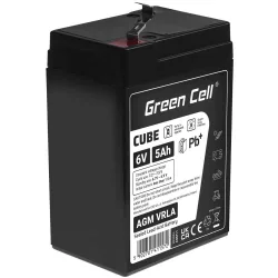   GreenCell CUBE AGM IP54 6V 5Ah VRLA akkumulátor Gel Deep Cycle riasztókhoz