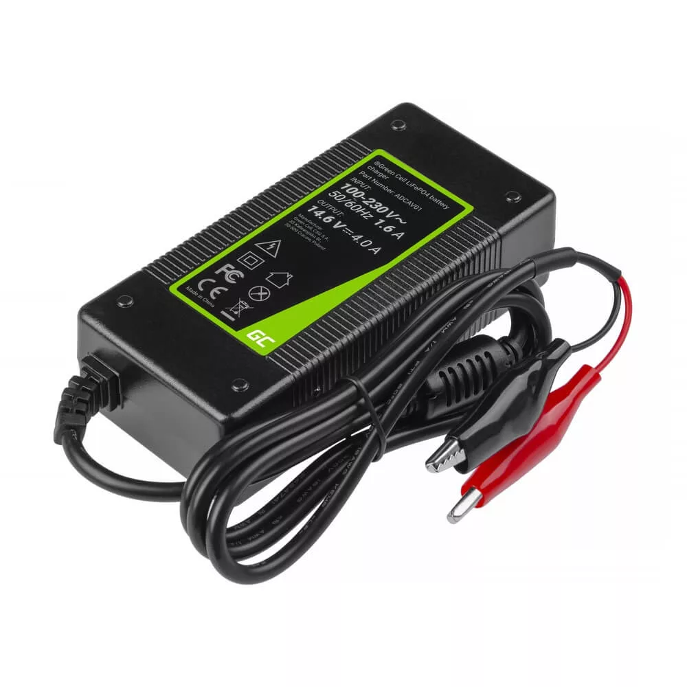 GreenCell töltő LiFePO4 akkukhoz 14.6V 4A GreenCell töltő LiFePO4 akkukhoz 14.6V 4A