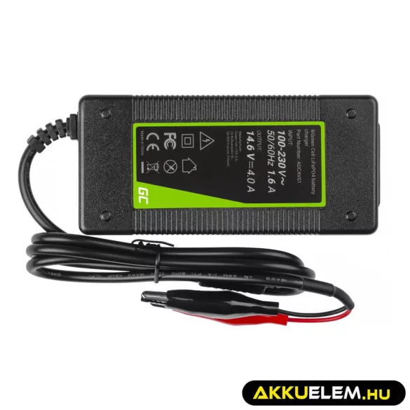 GreenCell töltő LiFePO4 akkukhoz 14.6V 4A - GreenCell