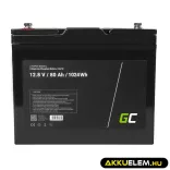 GreenCell LiFePO4 akkumulátor 12V 12.8V 80Ah napelemes rendszerekhez lakóautókhoz hajókhoz - GreenCell
