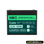 GreenCell CUBE LiFePO4 50Ah 12.8V 640Wh Lítium-Vas-Foszfát akkumulátor lakóautókhoz golfkocsikhoz - GreenCell