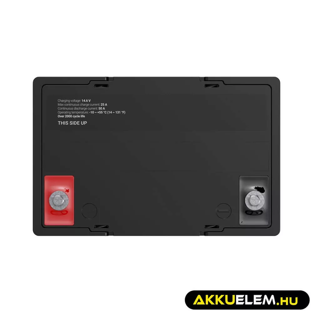 GreenCell CUBE LiFePO4 50Ah 12.8V 640Wh Lítium-Vas-Foszfát akkumulátor lakóautókhoz golfkocsikhoz