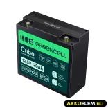 GreenCell CUBE LiFePO4 20Ah 12.8V 256Wh Lítium-Vas-Foszfát akkumulátor fűnyírókhoz elektromos autókhoz - GreenCell