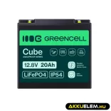 GreenCell CUBE LiFePO4 20Ah 12.8V 256Wh Lítium-Vas-Foszfát akkumulátor fűnyírókhoz elektromos autókhoz - GreenCell