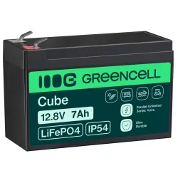   GreenCell CUBE LiFePO4 7Ah 12.8V 89.6Wh Lítium-Vas-Foszfát akkumulátor UPS-ekhez