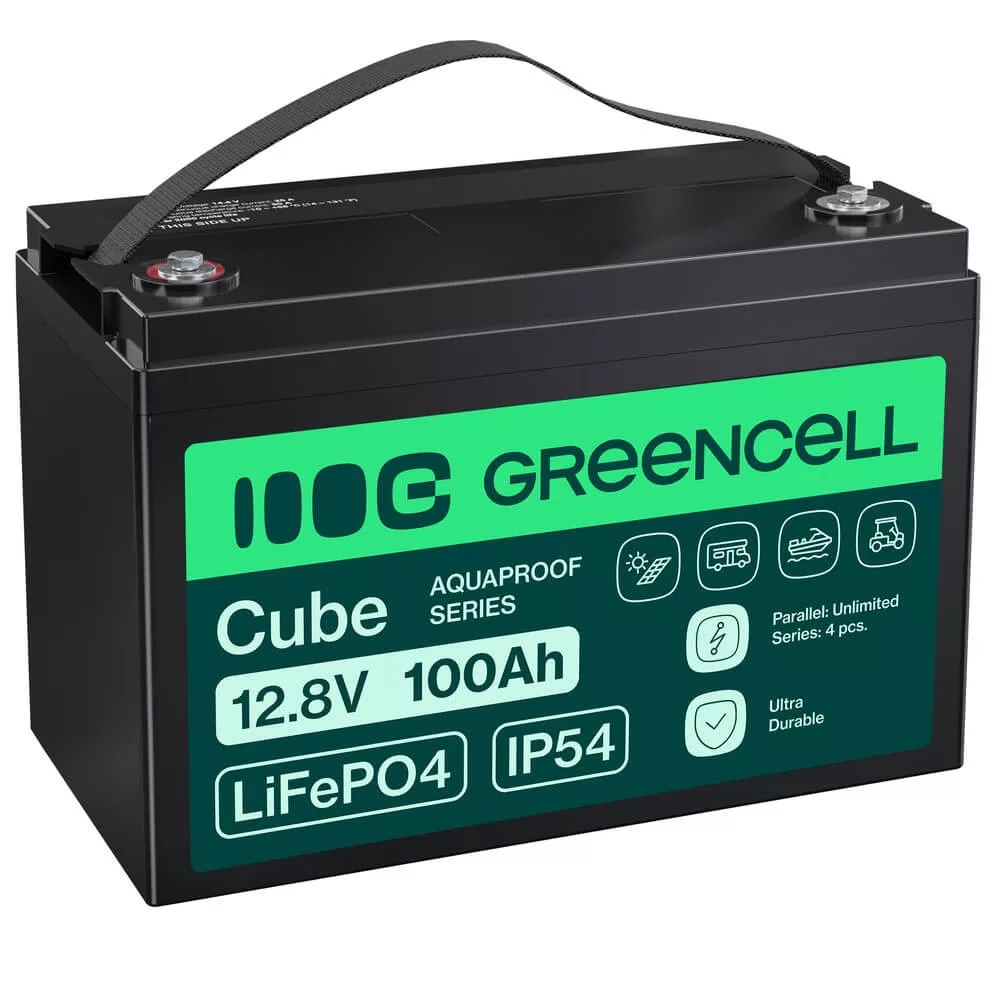 GreenCell CUBE LiFePO4 100Ah 12.8V 1280Wh Lítium-Vas-Foszfát akkumulátor hajókhoz GreenCell CUBE LiFePO4 100Ah 12.8V 1280Wh Lítium-Vas-Foszfát akkumulátor hajókhoz
