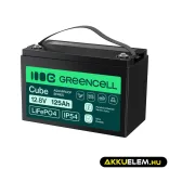 GreenCell CUBE LiFePO4 125Ah 12.8V 1600Wh Lítium-Vas-Foszfát akkumulátor lakóautókhoz napelemes rendszerekhez hajókhoz - GreenCell