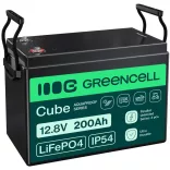 GreenCell CUBE LiFePO4 200Ah 12.8V Lítium-Vas-Foszfát akkumulátor lakóautókhoz napelemes rendszerekhez hajókhoz - GreenCell
