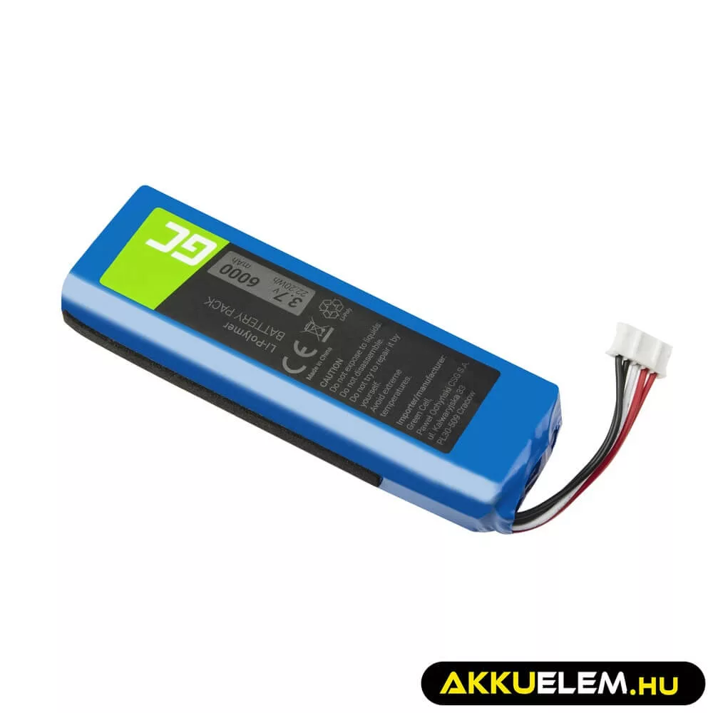 Utángyártott akkumulátor GSP1029102 MLP912995-2P Bluetooth hangszóróhoz JBL Charge 2 Charge 2 Plus Charge 2+ Li-Polymer 3.7V 6000mAh