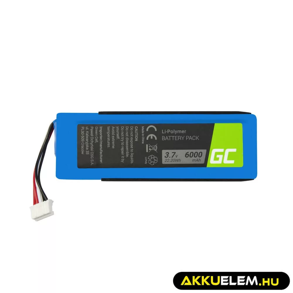 Utángyártott akkumulátor GSP1029102 MLP912995-2P Bluetooth hangszóróhoz JBL Charge 2 Charge 2 Plus Charge 2+ Li-Polymer 3.7V 6000mAh