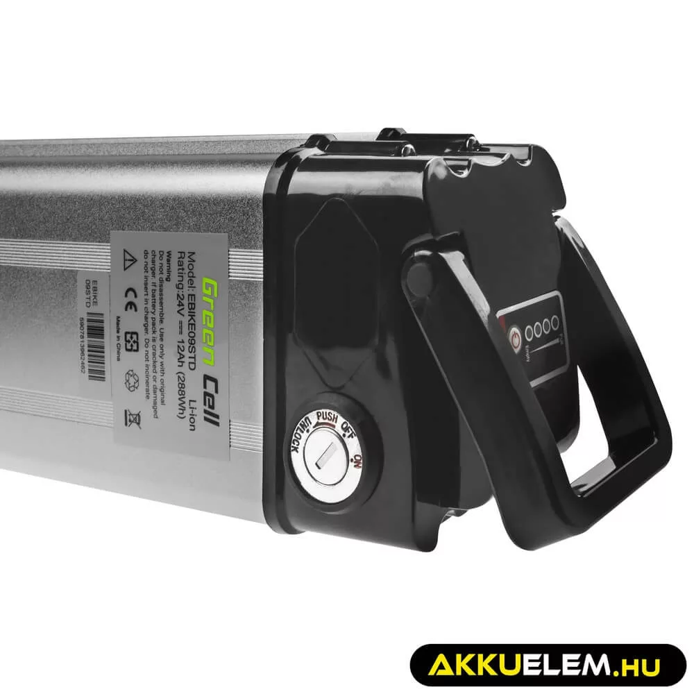 Utángyártott akkumulátor 12Ah (288Wh) elektromos kerékpárokhoz e-bike e-kerékpár 24V