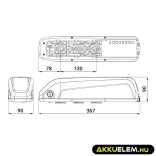 Utángyártott PowerMove E-Bike akkumulátor 36V 14.5Ah Li-Ion Down Tube Töltővel - GreenCell
