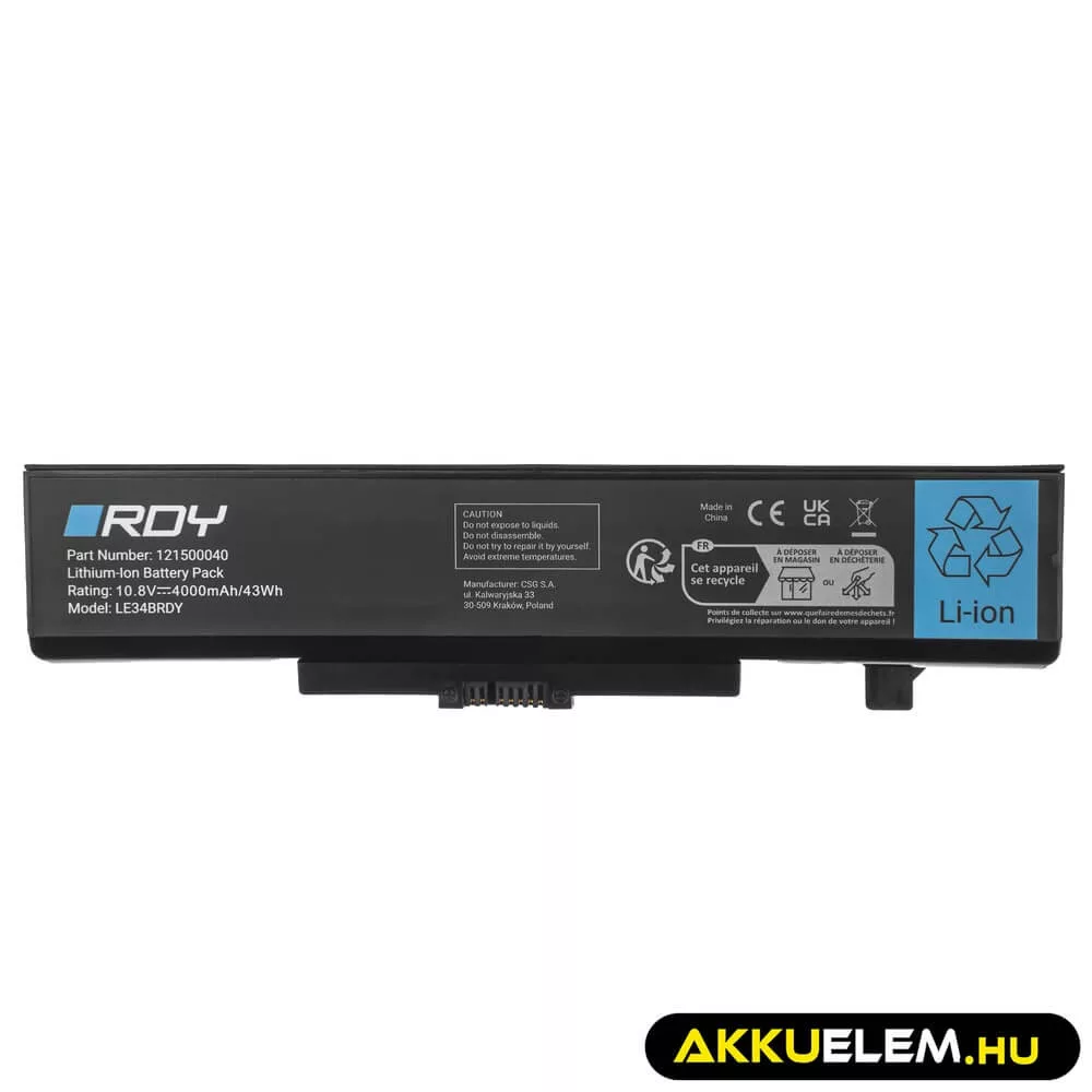 Utángyártott Laptop akkumulátor L11L6Y01 L11M6Y01 L11S6Y01 Lenovo B580 B590 G500 G505 G510 G580 G585 G700 G710 V580 IdeaPad Z585