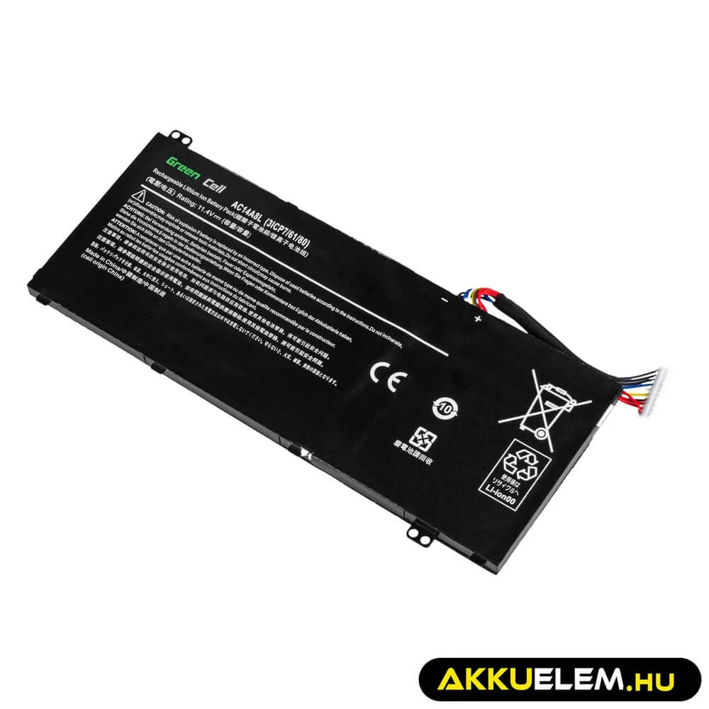 Utángyártott laptop akkumulátor AC14A8L AC15B7L Acer Aspire Nitro V15 VN7-571G VN7-572G VN7-591G VN7-592G i V17 VN7-791G VN7-792G