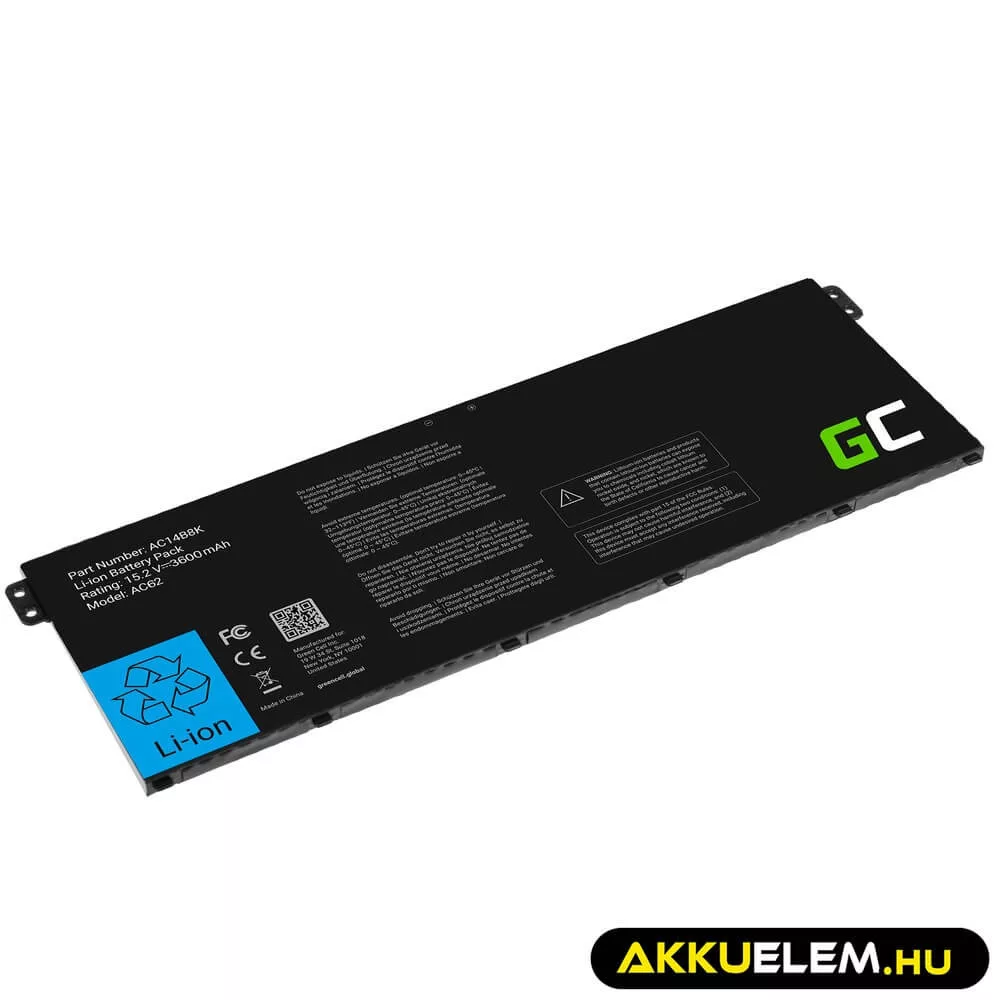 Utángyártott laptop akkumulátor AC14B3K AC14B8K Acer Aspire 5 A515 A517 R15 R5-571T Spin 3 SP315-51 SP513-51 Swift 3 SF314-52