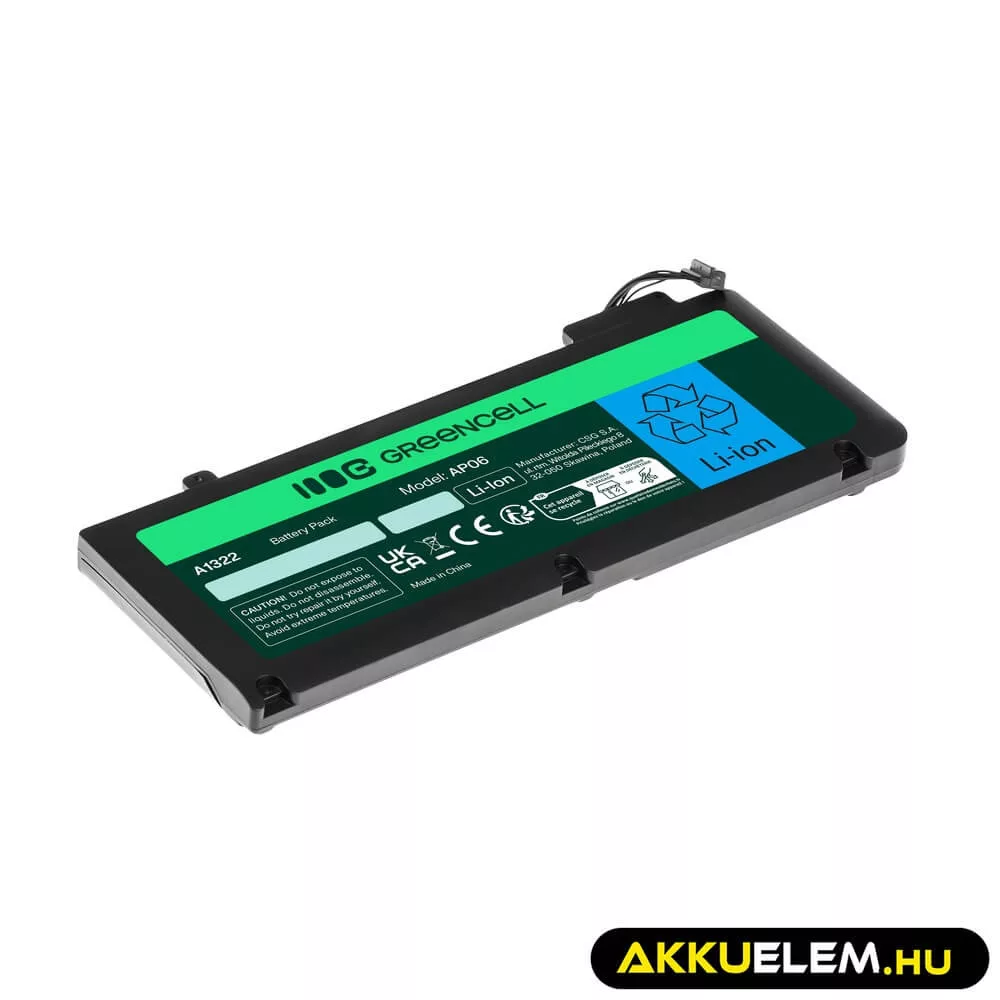 Utángyártott laptop akkumulátor A1322 Apple MacBook Pro 13 A1278 ( Early 2009 Early 2010 Early 2011 Late 2011 Early 2012)
