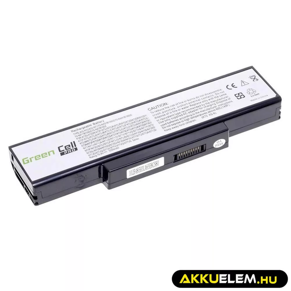 Utángyártott laptop akkumulátor PRO A32-K72 A32-N71 Asus K72 K72J K72F K73SV N71 N71J N73SV X73S