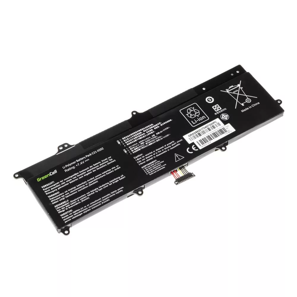   Utángyártott laptop akkumulátor C21-X202 Asus X201E F201E VivoBook F202E Q200E S200E X202E