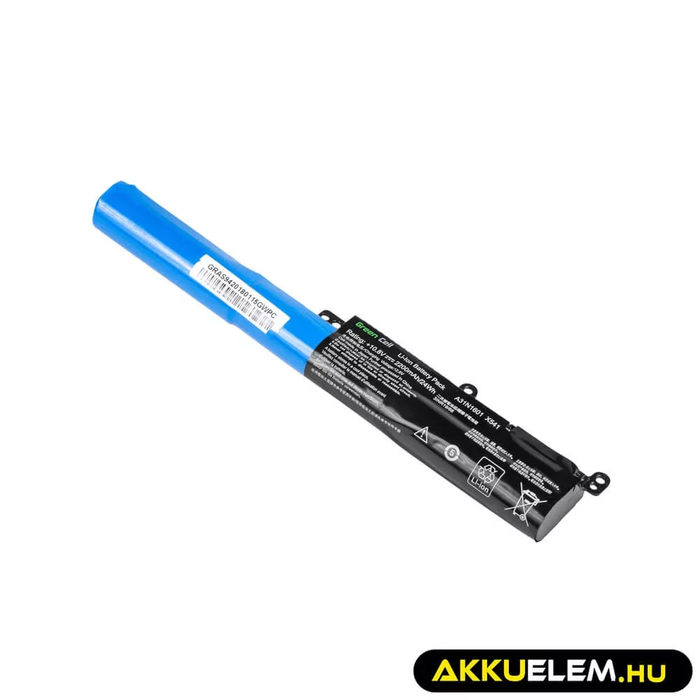 Utángyártott laptop akkumulátor A31N1601 Asus R541N R541NA R541S R541U R541UA R541UJ Vivobook Max F541N F541U X541N X541NA X541S X541U