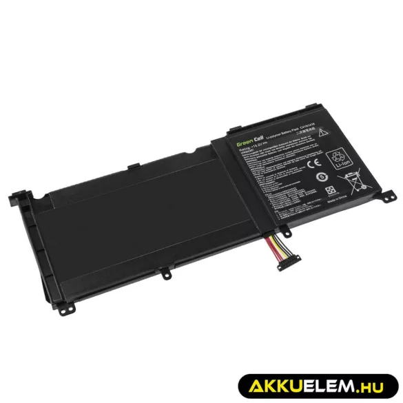 Utángyártott laptop akkumulátor C41N1416 Asus G501J G501JW G501V G501VW i Asus ZenBook Pro UX501 UX501J UX501JW UX501V UX501VW - GreenCell