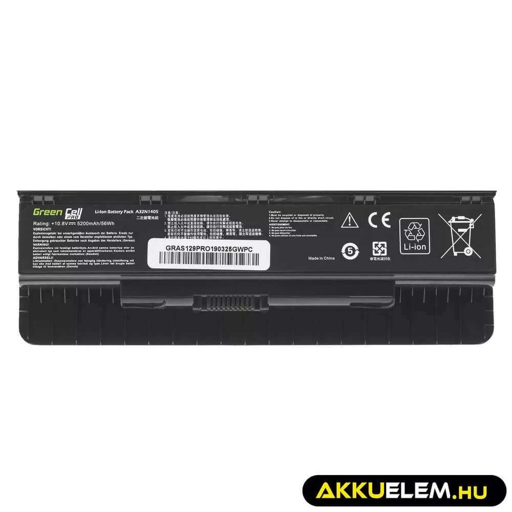 Utángyártott laptop akkumulátor PRO A32N1405 Asus G551 G551J G551JM G551JW G771 G771J G771JM G771JW N551 N551J N551JM N551JW N551JX