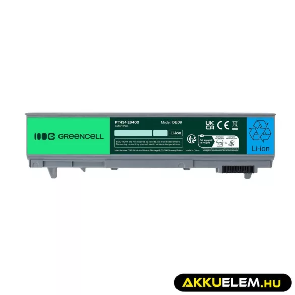 Utángyártott laptop akkumulátor PT434 W1193 Dell Latitude E6400 E6410 E6500 E6510 - GreenCell