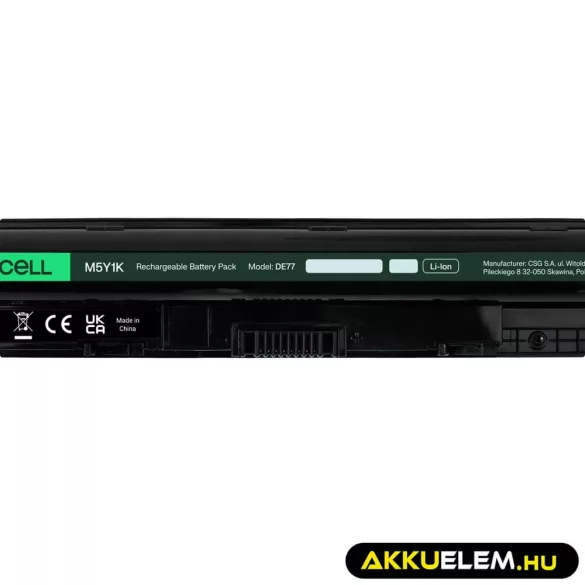 Utángyártott laptop akkumulátor M5Y1K Dell Inspiron 15 3552 3567 3573 5551 5552 5558 5559 Inspiron 17 5755 - GreenCell