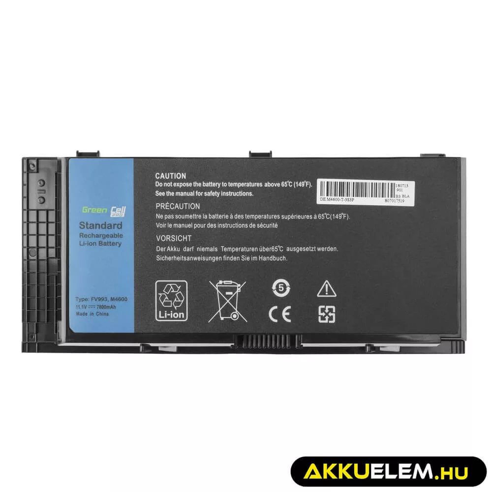 Utángyártott laptop akkumulátor PRO FV993 Dell Precision M4600 M4700 M4800 M6600 M6700