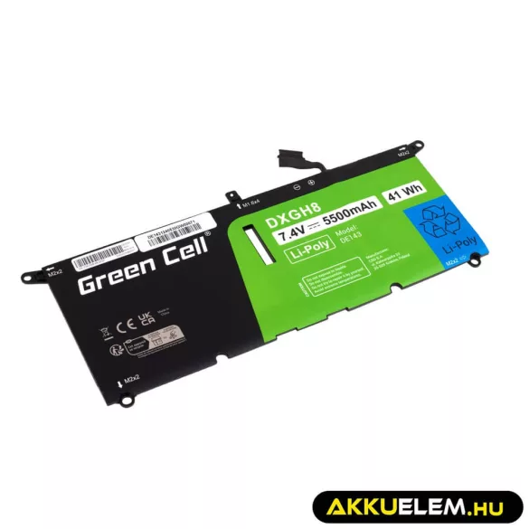 Utángyártott laptop akkumulátor DXGH8 Dell XPS 13 9370 9380 Dell Inspiron 13 3301 5390 7390 Dell Vostro 13 5390 - GreenCell