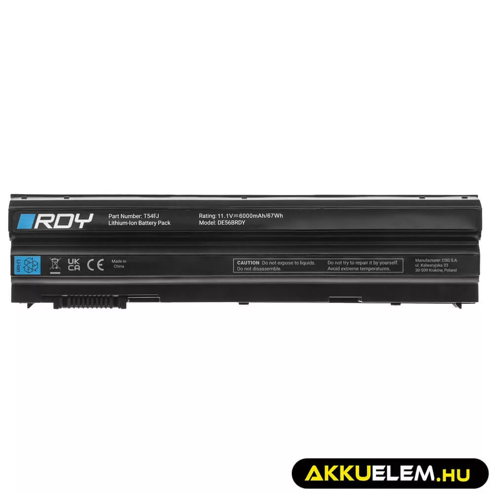 Utángyártott laptop akkumulátor M5Y0X T54FJ 8858X Dell Latitude E5420 E5430 E5520 E5530 E6420