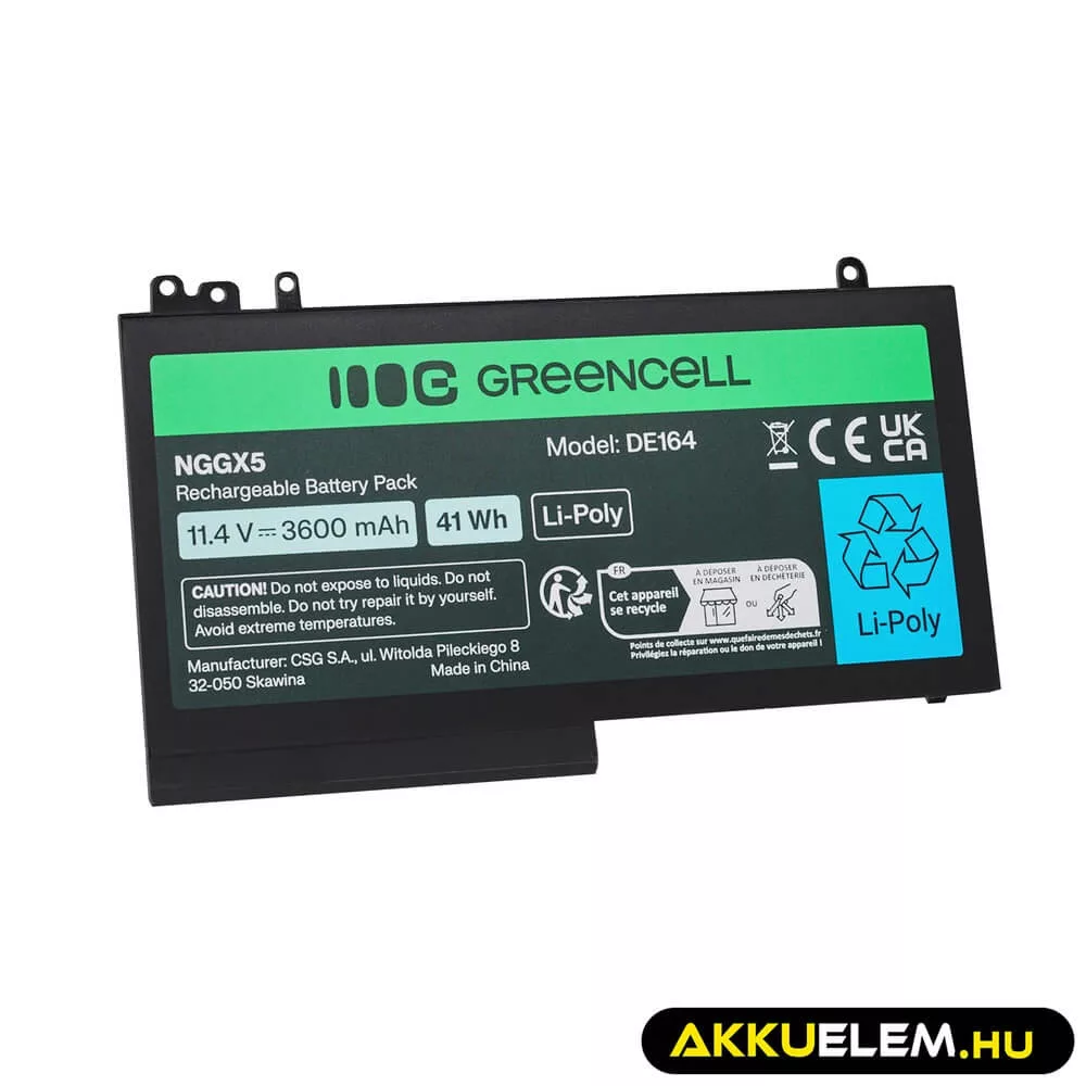 Utángyártott NGGX5 laptop akkumulátor Dell Latitude E5470 E5270 E5570 E5750 E5250 E5450 E5550