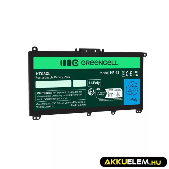 Utángyártott laptop akkumulátor HT03XL L11119-855 HP 250 G7 G8 255 G7 G8 240 G7 G8 245 G7 G8 470 G7 HP 14 15 17 HP Pavilion 14 15 - GreenCell