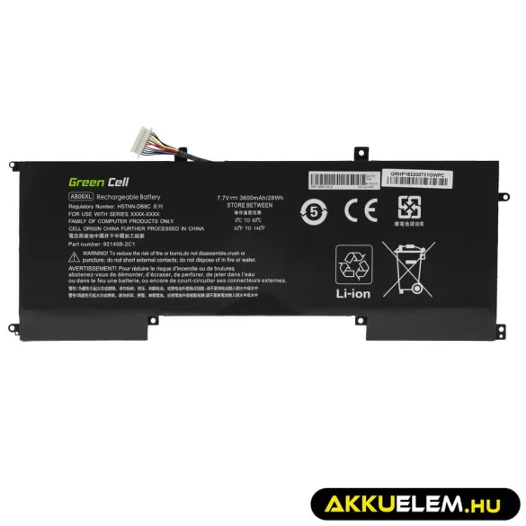 Utángyártott laptop akkumulátor AB06XL HP Envy 13-AD102NW 13-AD015NW 13-AD008NW 13-AD101NW - GreenCell