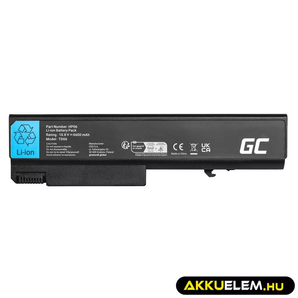 Utángyártott laptop akkumulátor TD09 HP EliteBook 6930p 8440p 8440w Compaq 6450b 6545b 6530b 6540b 6555b 6730b ProBook 6550b