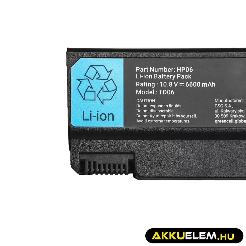 Utángyártott laptop akkumulátor TD09 HP EliteBook 6930p 8440p 8440w Compaq 6450b 6545b 6530b 6540b 6555b 6730b ProBook 6550b