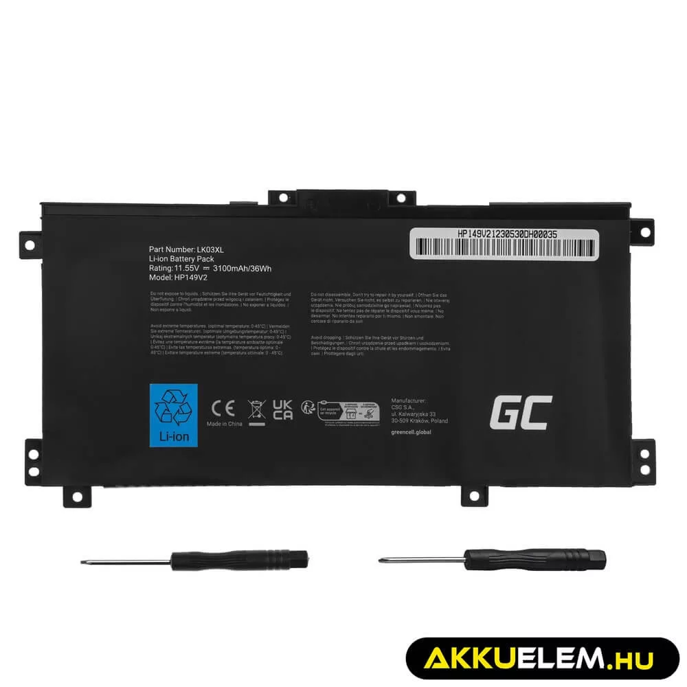 Utángyártott laptop akkumulátor LK03XL HP Envy x360 15-BP 15-BP000 15-BP100 15-CN 17-AE 17-BW