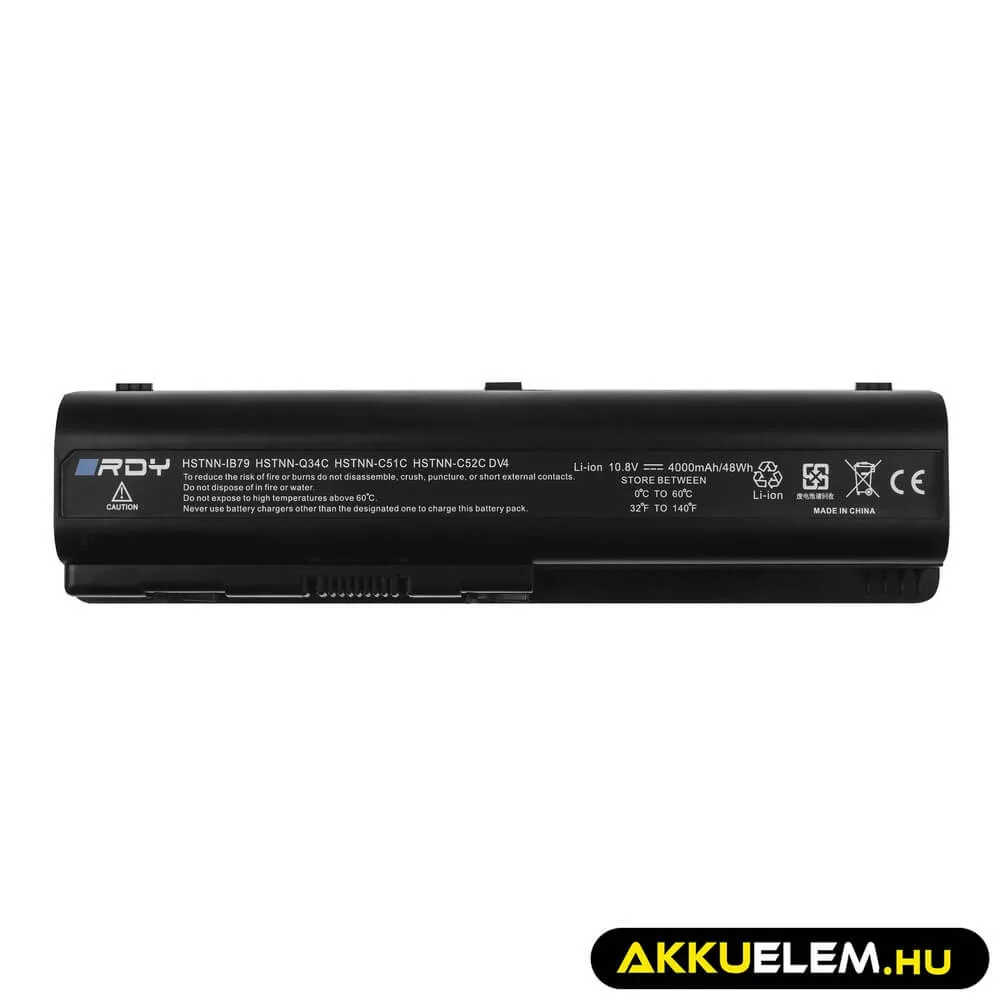 Utángyártott laptop akkumulátor EV06 HSTNN-CB72 HSTNN-LB72 HP G50 G60 G70 Pavilion DV4 DV5 DV6