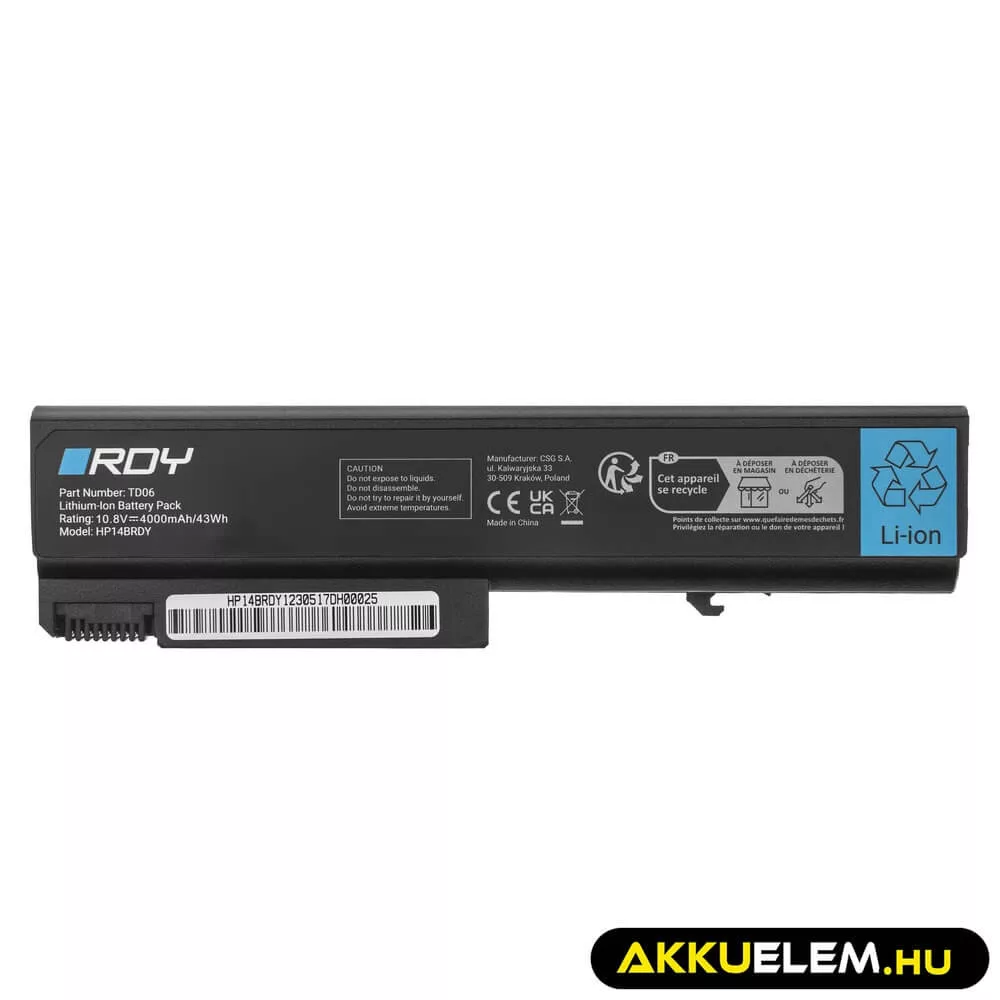 Utángyártott Laptop laptop akkumulátor TD06 TD09 HP EliteBook 6930 6930p 8440p ProBook 6550b 6555b Compaq 6530b 6730b