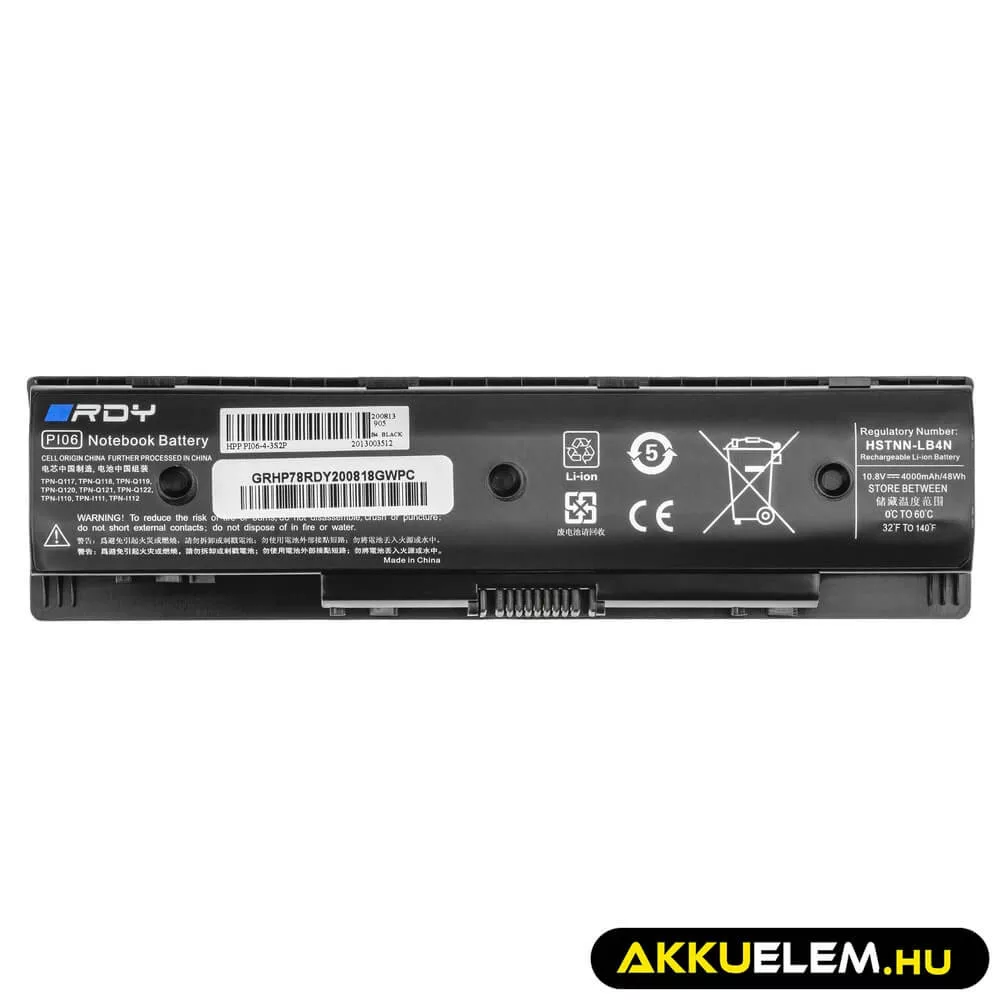 Utángyártott laptop akkumulátor PI06 PI06XL PI09 P106 HSTNN-YB4N HSTNN-LB4N HP Pavilion 14 15 17 Envy 15 17